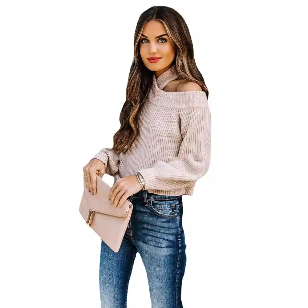 2024 Off-Shoulder Knitted Sweater Large - Image 11