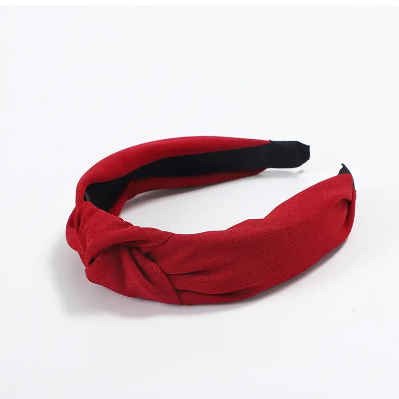 Korean Knot Headband Wide Middle Blue - Image 2