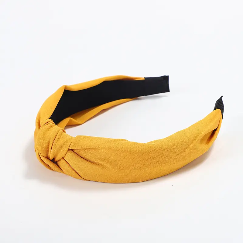 Korean Knot Headband Wide Middle Blue - Image 3