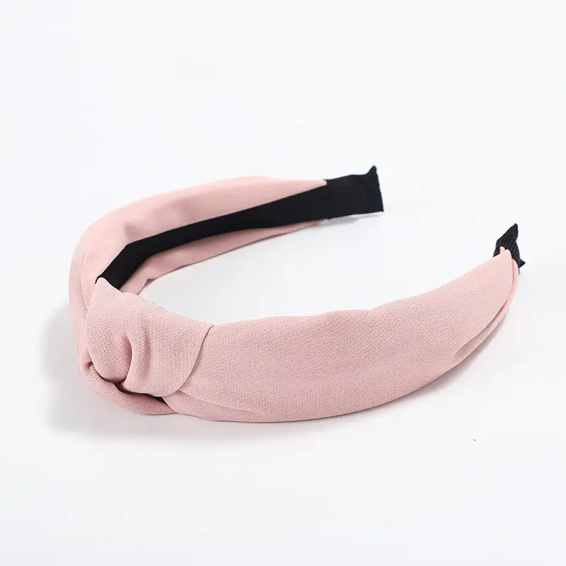 Korean Knot Headband Wide Middle Blue - Image 4