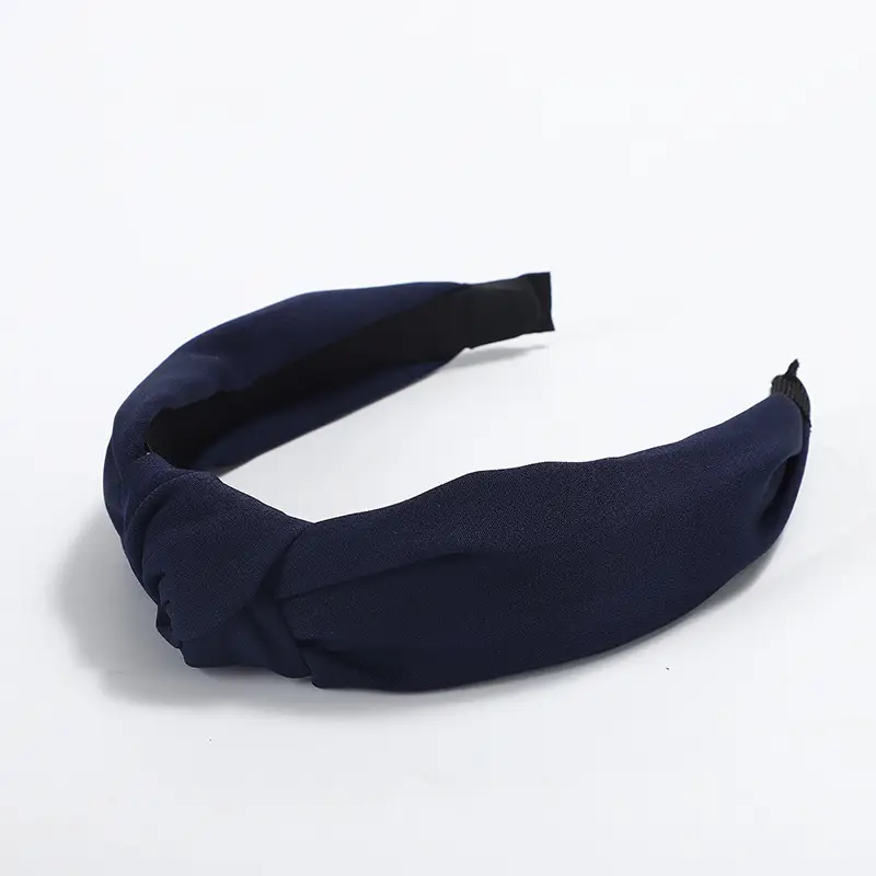 Korean Knot Headband Wide Middle Blue - Image 7