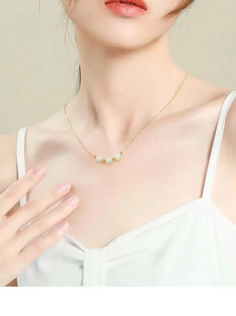 Guan Yu Jade Necklace with Barrel Beads Wholesale Dropshipping — feature 11
