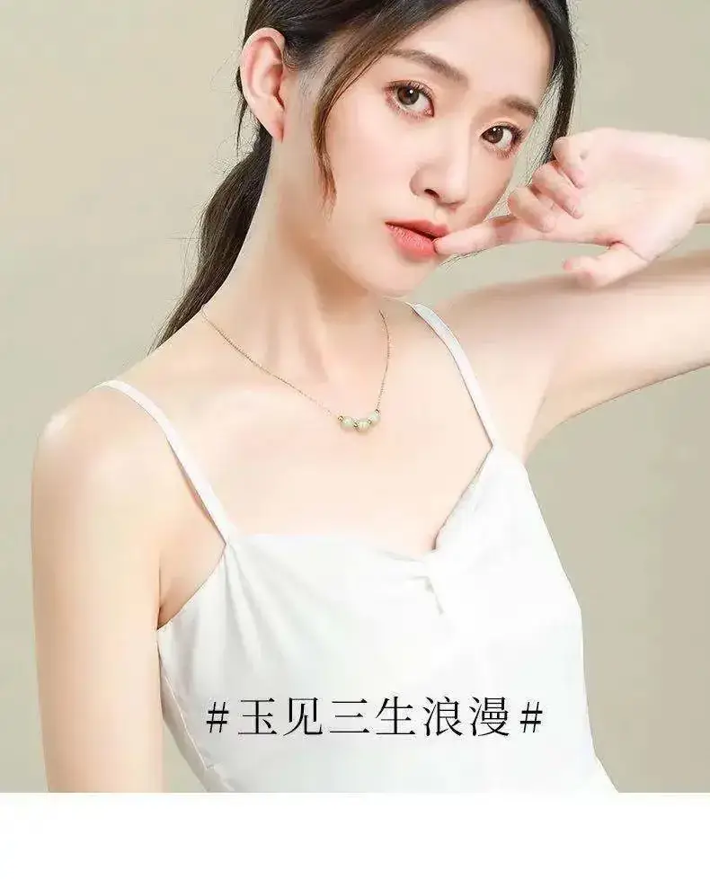 Guan Yu Jade Necklace with Barrel Beads Wholesale Dropshipping — feature 9