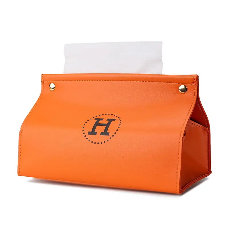 Orange Hair Storage Bag with Hand Design - Image 5