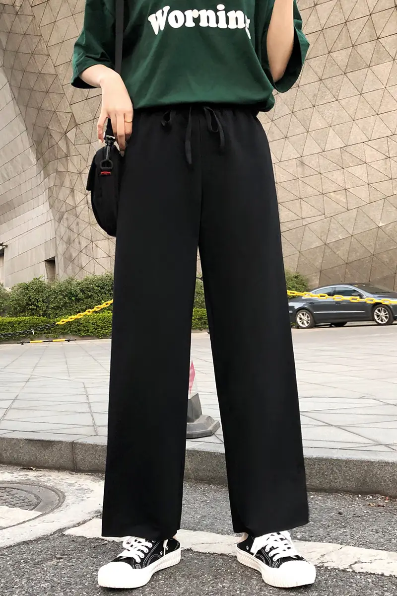 Women Wide-leg Pants 2021 Summer Curl Edge Loose Fit - Image 5
