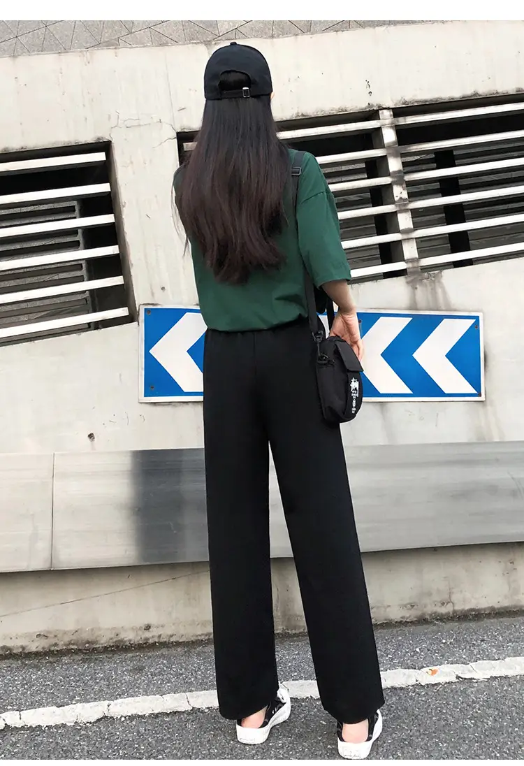 Women Wide-leg Pants 2021 Summer Curl Edge Loose Fit — feature 13