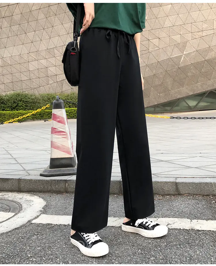 Women Wide-leg Pants 2021 Summer Curl Edge Loose Fit — feature 15