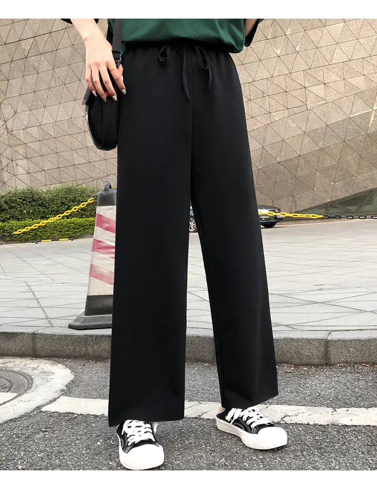 Women Wide-leg Pants 2021 Summer Curl Edge Loose Fit — feature 17