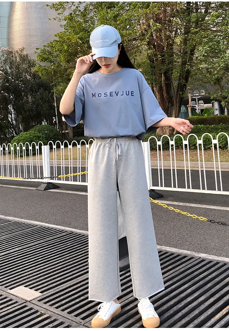 Women Wide-leg Pants 2021 Summer Curl Edge Loose Fit — feature 18