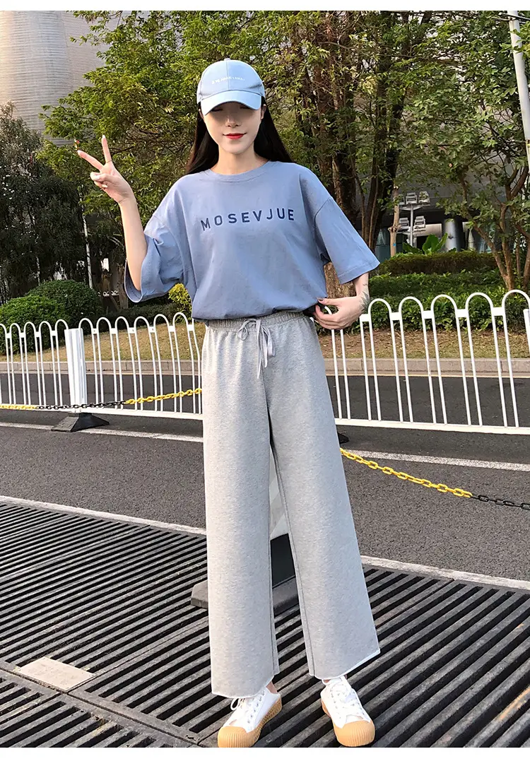 Women Wide-leg Pants 2021 Summer Curl Edge Loose Fit — feature 19