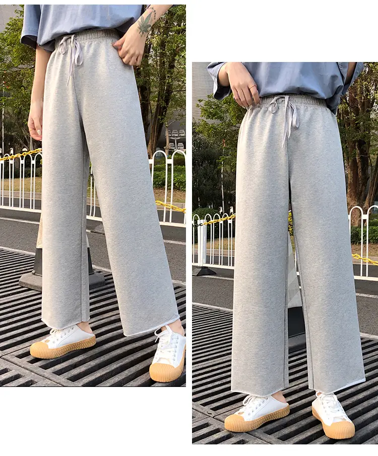 Women Wide-leg Pants 2021 Summer Curl Edge Loose Fit — feature 21