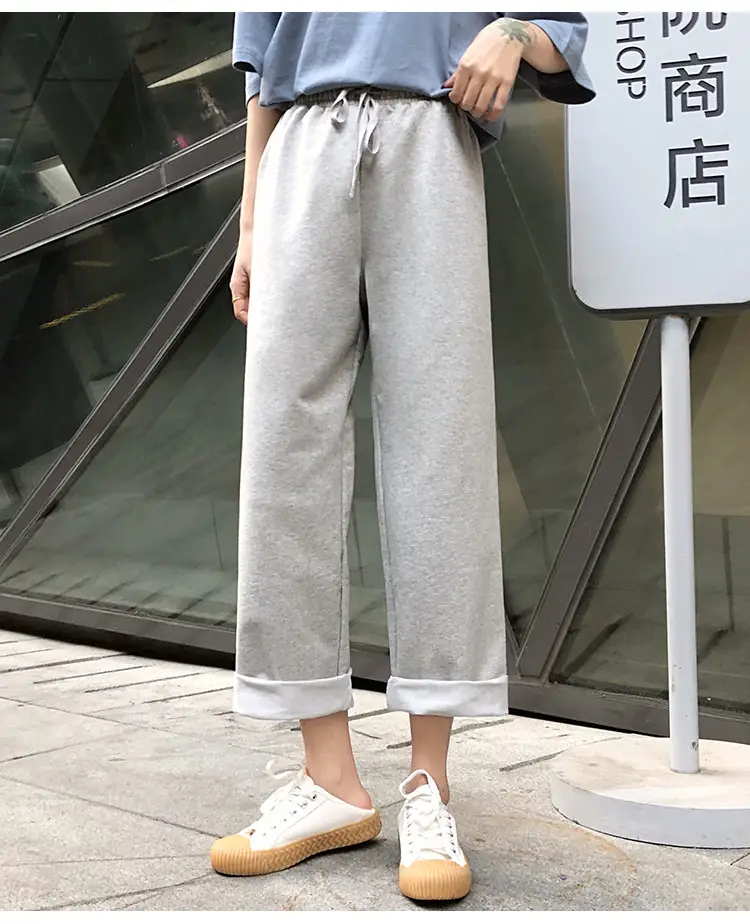 Women Wide-leg Pants 2021 Summer Curl Edge Loose Fit — feature 24