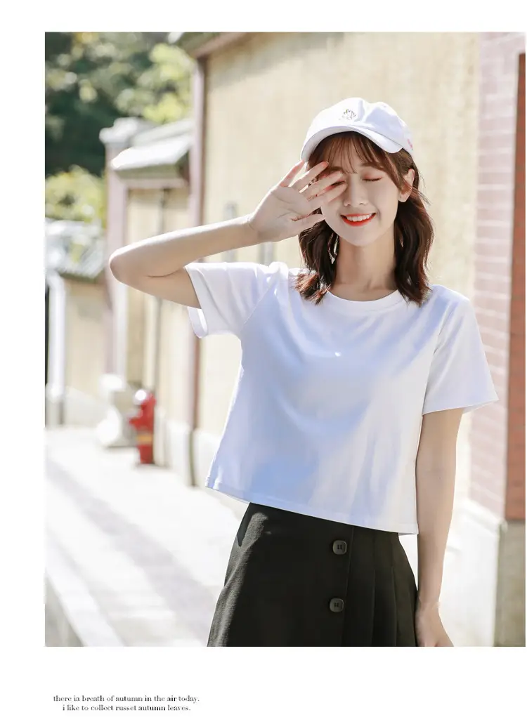 Women Green Navel T-shirt Short Sleeve Summer — feature 15