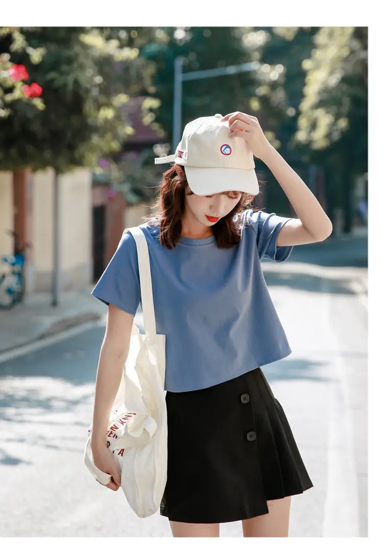 Women Green Navel T-shirt Short Sleeve Summer — feature 16