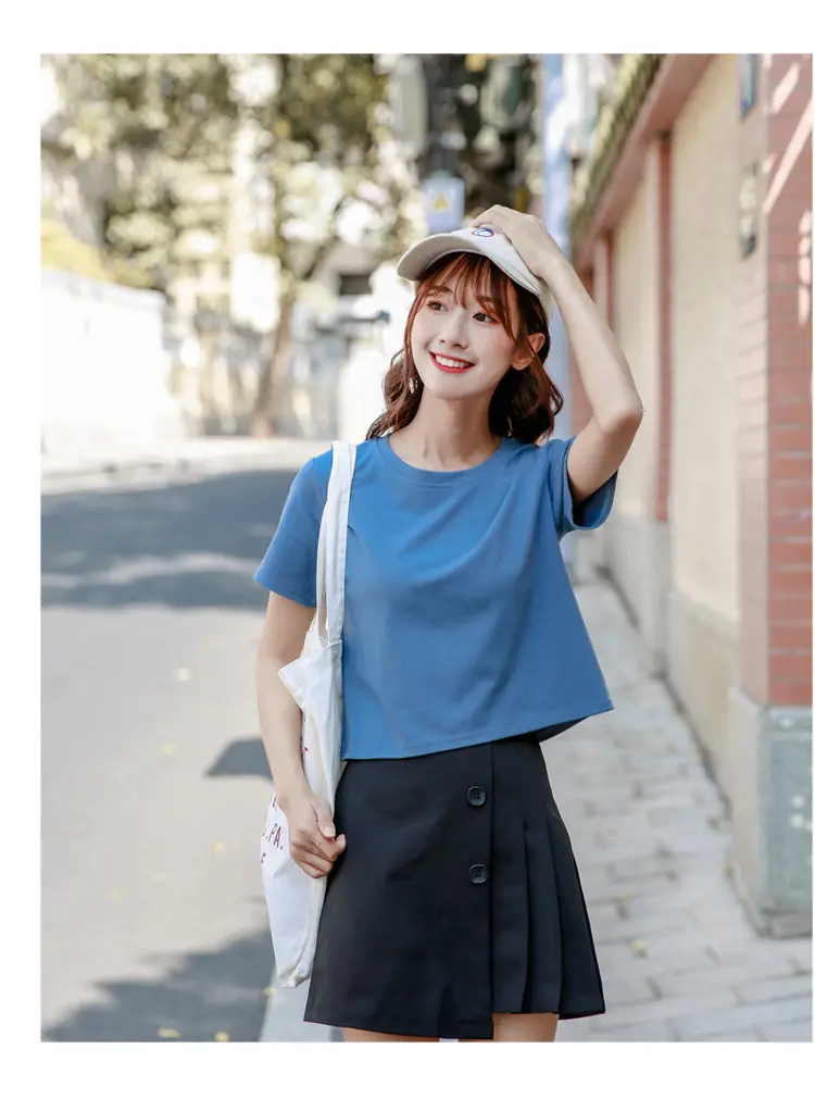 Women Green Navel T-shirt Short Sleeve Summer — feature 18