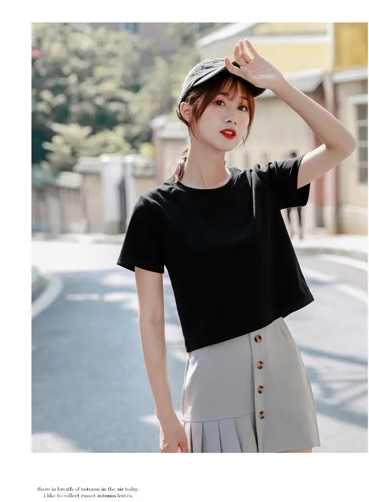 Women Green Navel T-shirt Short Sleeve Summer — feature 20