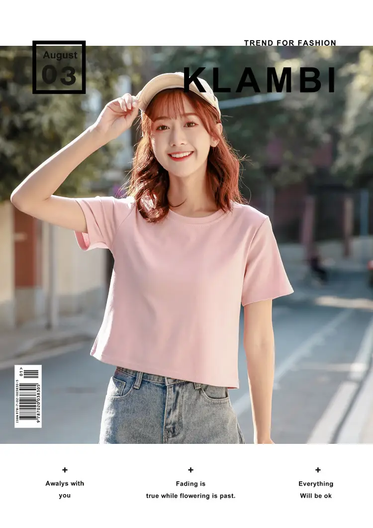 Women Green Navel T-shirt Short Sleeve Summer — feature 3