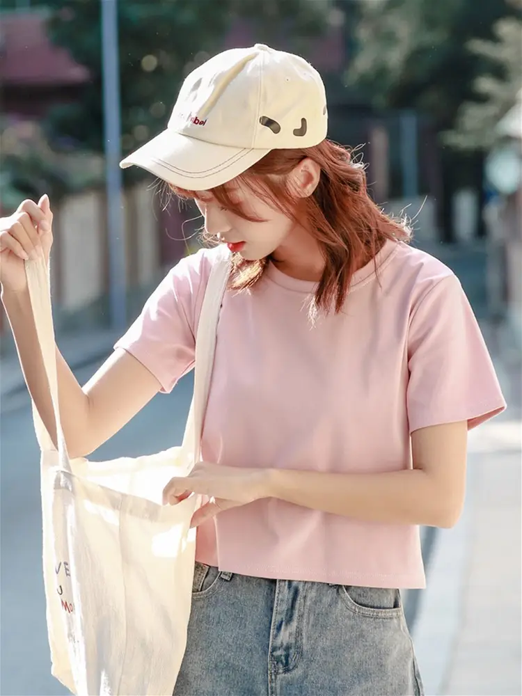 Women Green Navel T-shirt Short Sleeve Summer — feature 4
