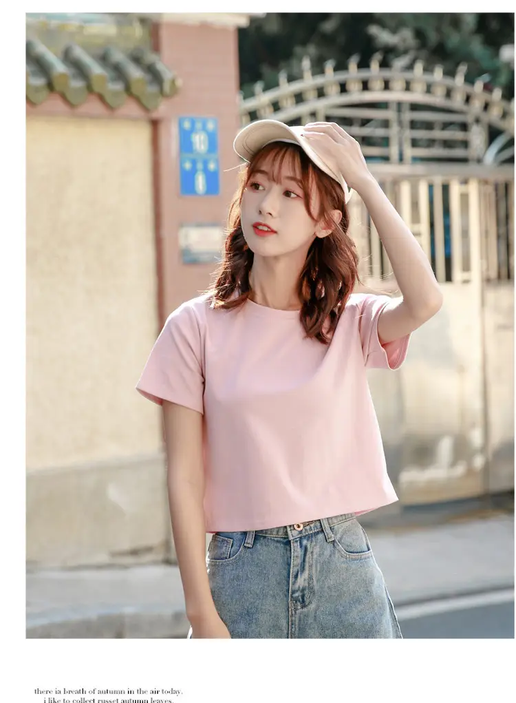 Women Green Navel T-shirt Short Sleeve Summer — feature 8