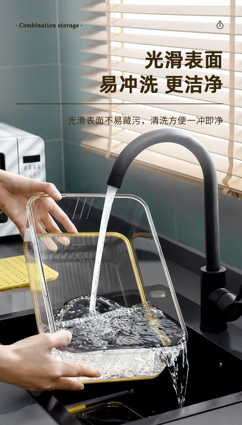 Transparent Stackable Refrigerator Storage Box — feature 15