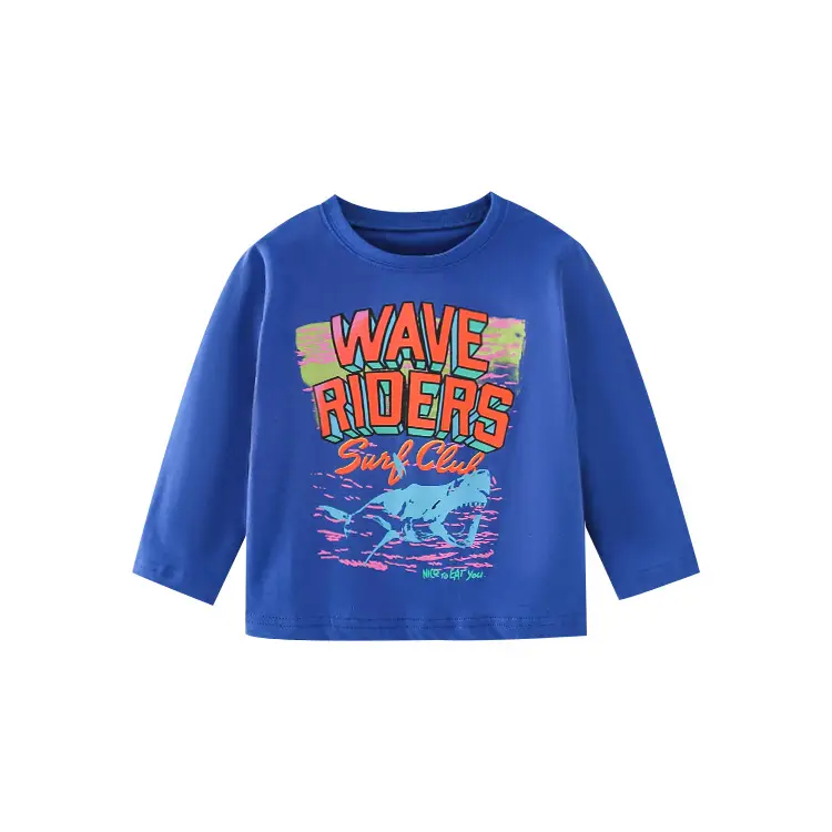 Children's Wave Riders T-Shirt Blue Cotton 2021 - Image 5