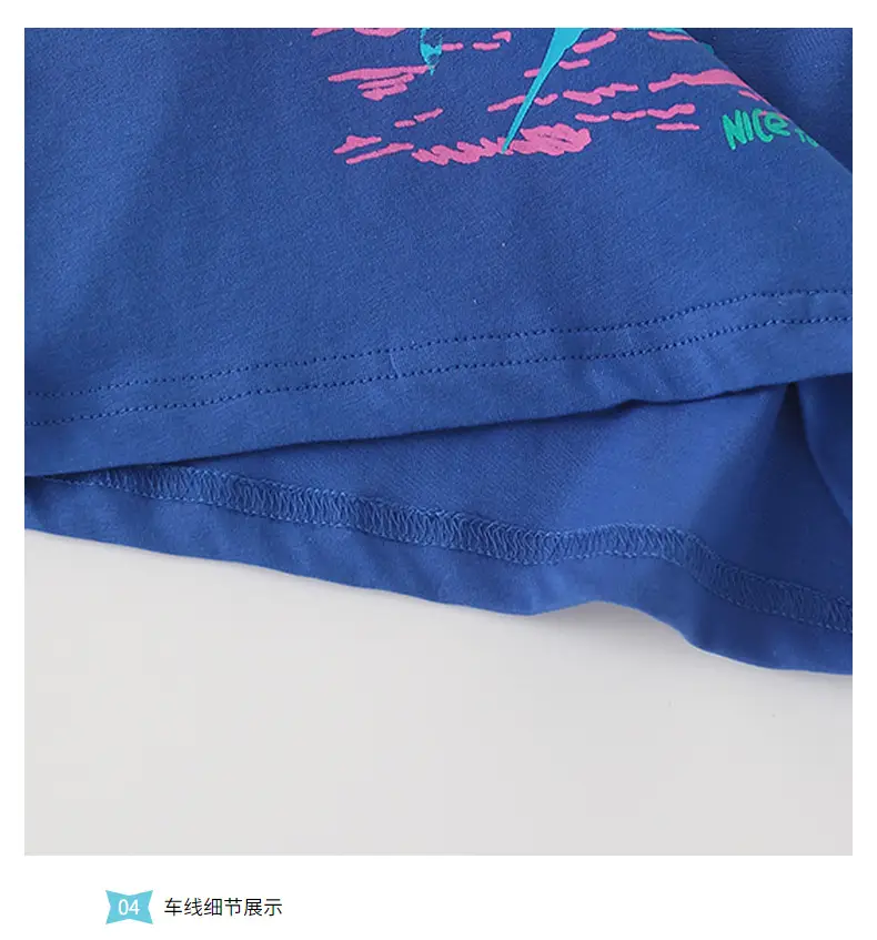 Children's Wave Riders T-Shirt Blue Cotton 2021 — feature 8