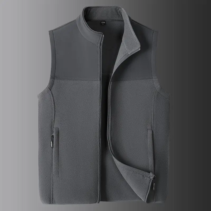 Men's Fleece Vest Cardigan Plus Size Outdoor Sports - Image 3