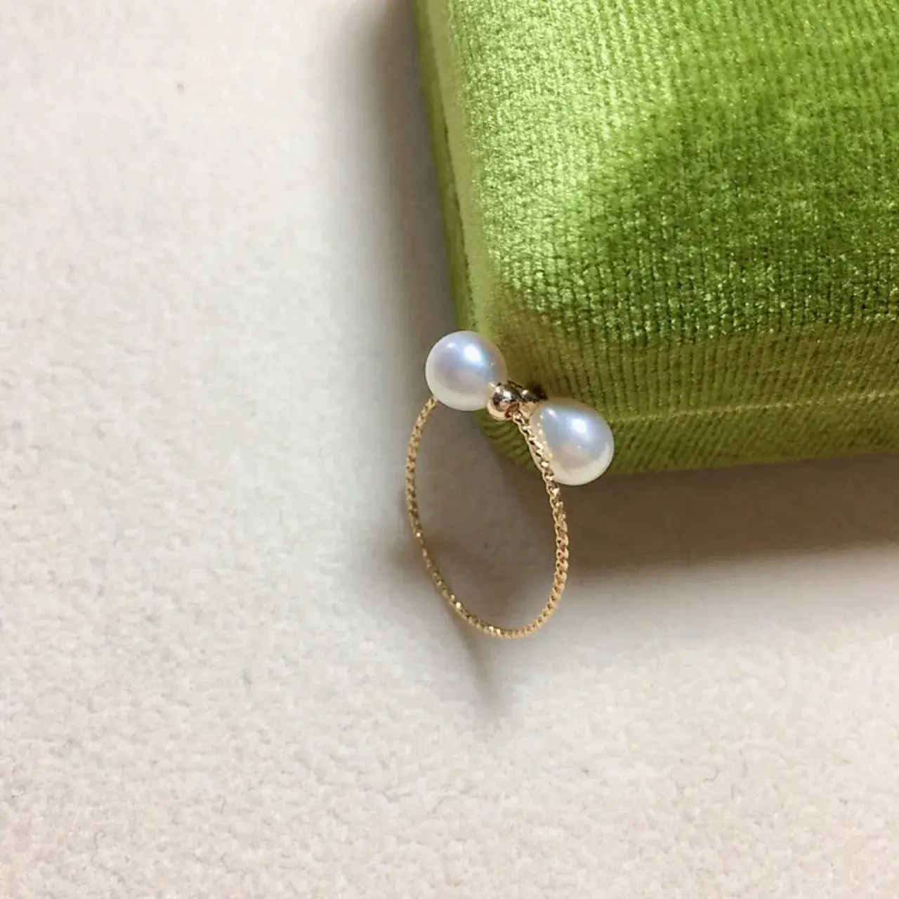 Adjustable Pearl Ring for Women, 5mm Millet Round Design - Image 3