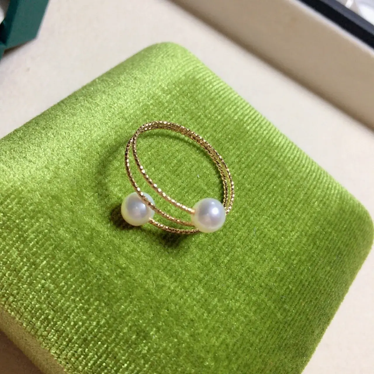 Adjustable Pearl Ring for Women, 5mm Millet Round Design - Image 4
