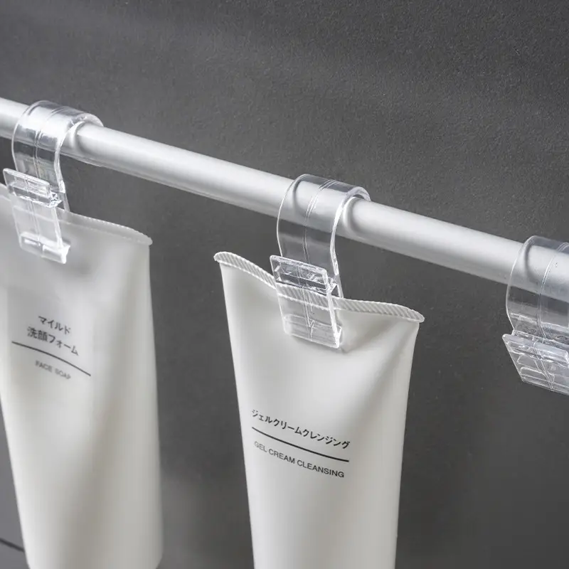 Transparent Bathroom Storage Hooks for Face & Toothpaste