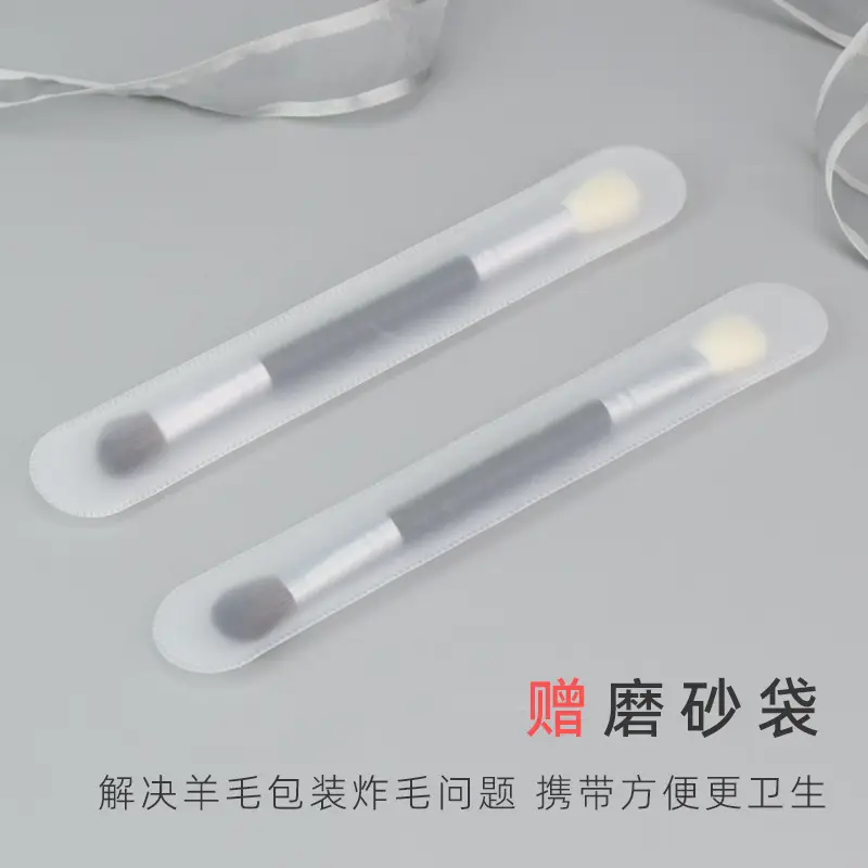 Double-Headed Makeup Brush for Face & Eye Use