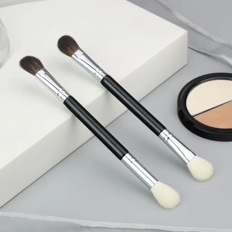 Double-Headed Makeup Brush for Face & Eye Use