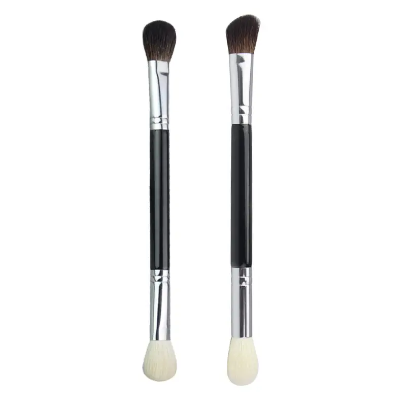 Double-Headed Makeup Brush for Face & Eye Use