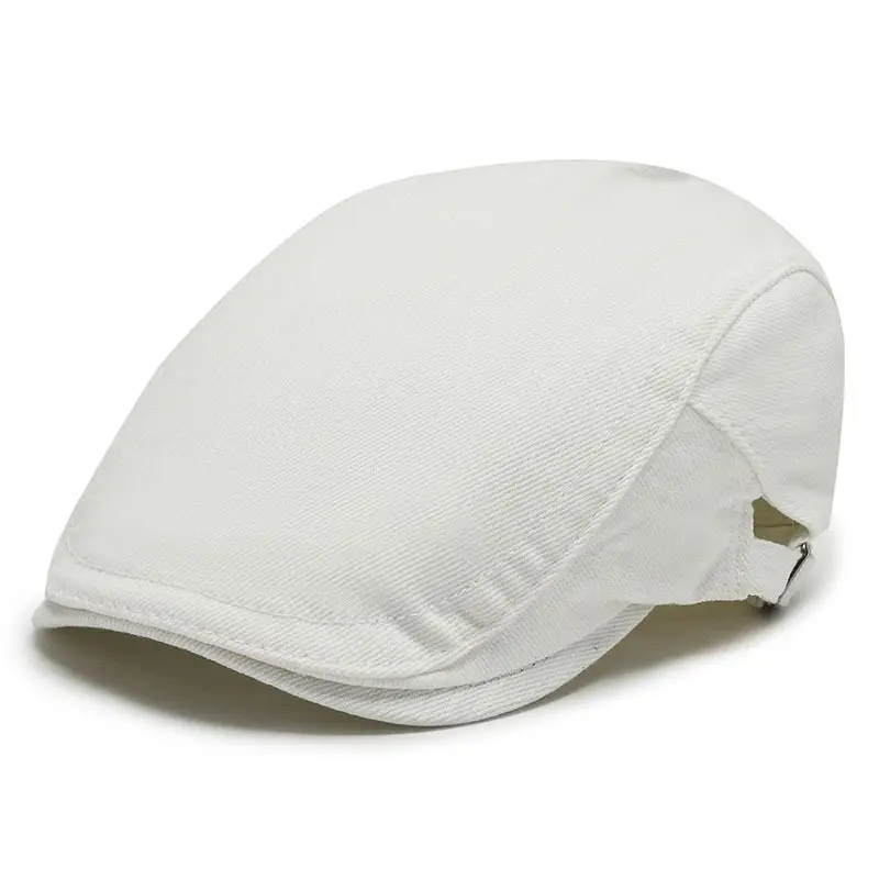 Men's White Peaked Cap Autumn Winter Outdoor Personal