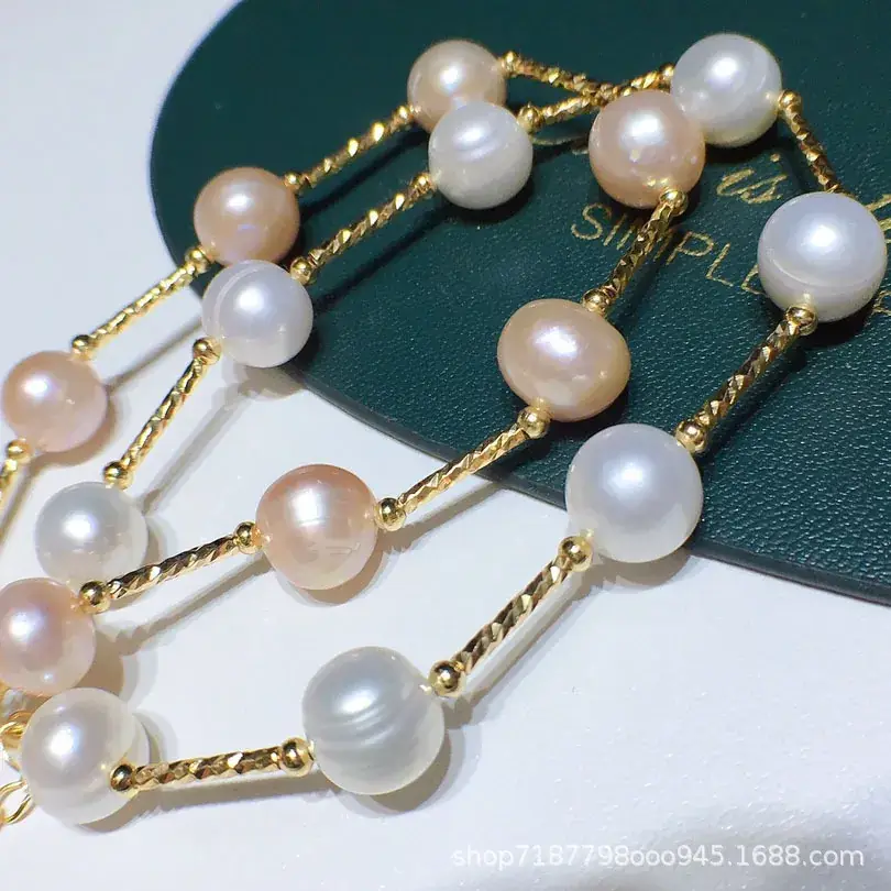 Pearl Bracelet for Women, Gold Plated, Adjustable, Elegant - Image 6