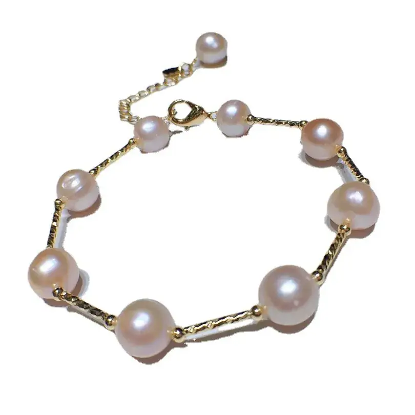 Pearl Bracelet for Women, Gold Plated, Adjustable, Elegant - Image 7