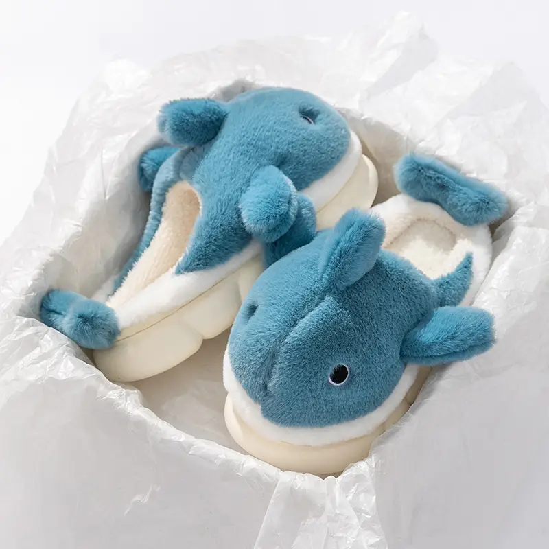Whale slippers-Blue