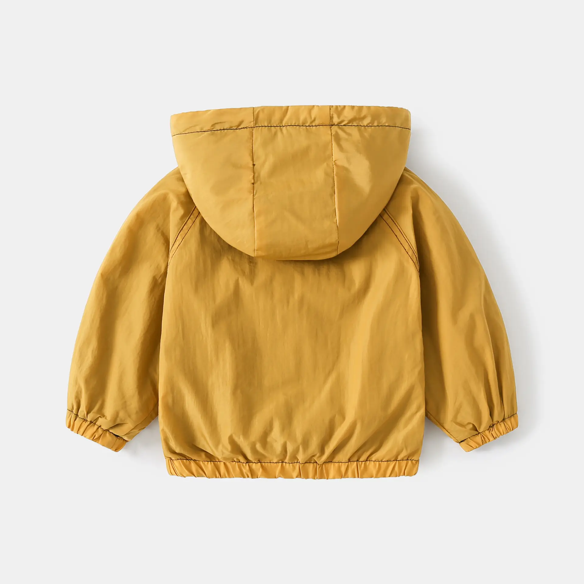 Autumn Spot Boys Fleece Hooded Zipper Coat Yellow - Image 5