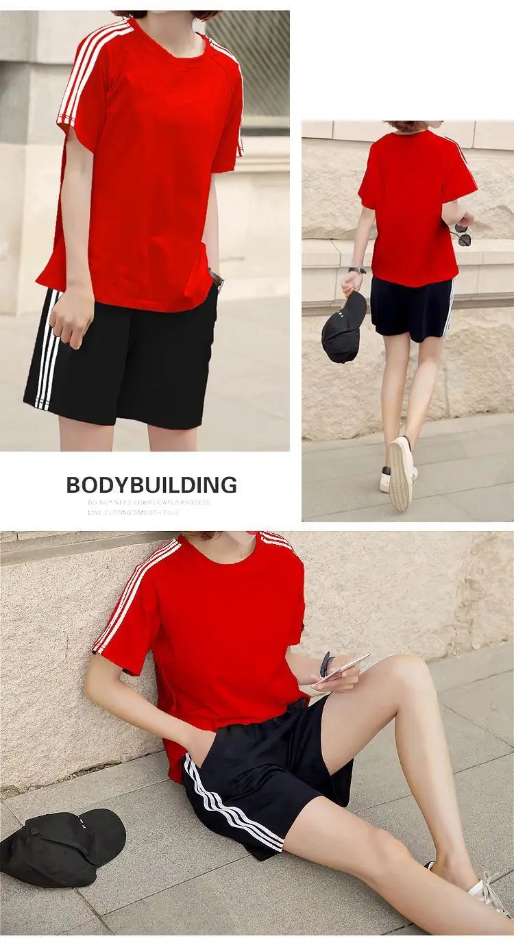 Women White Adidas Track Shorts Set Large — feature 14