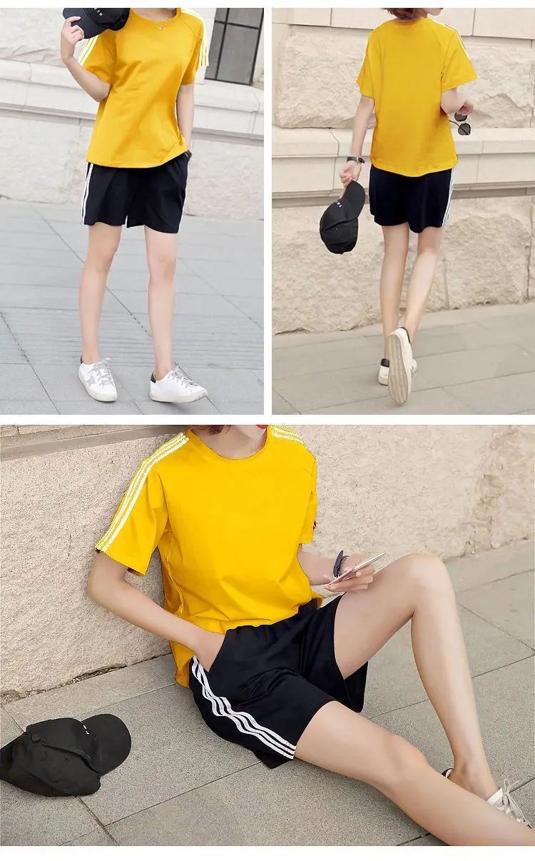 Women White Adidas Track Shorts Set Large — feature 16