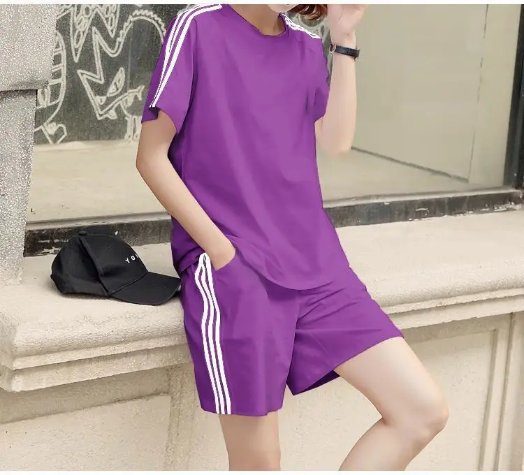 Women White Adidas Track Shorts Set Large — feature 18