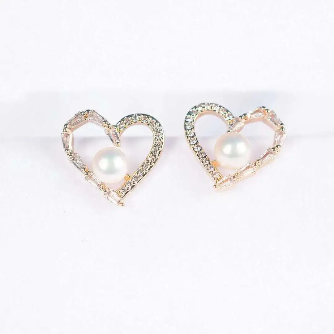 Heart Shaped Pearl Earrings S925 Silver for Women — feature 4