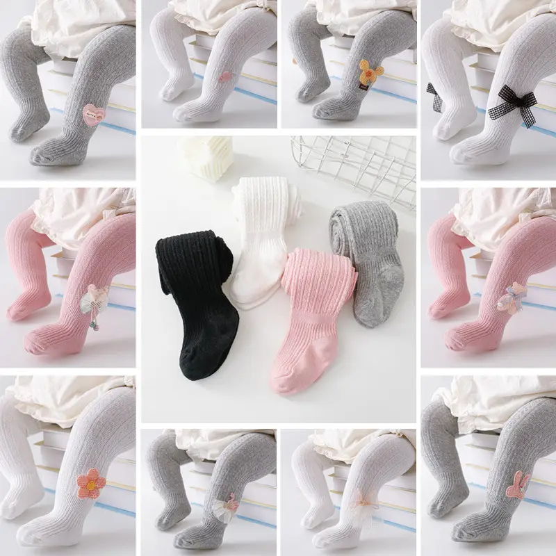 Baby Cotton Leggings Spring Fall Bunny Design Large - Image 31