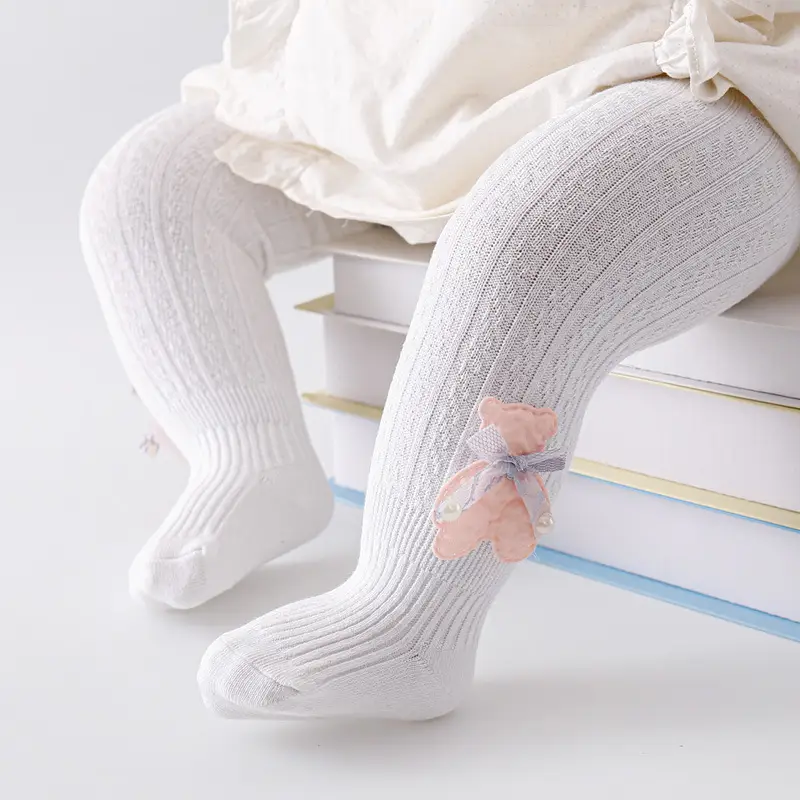 Baby Cotton Leggings Spring Fall Bunny Design Large - Image 21
