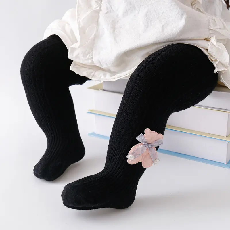 Baby Cotton Leggings Spring Fall Bunny Design Large - Image 24