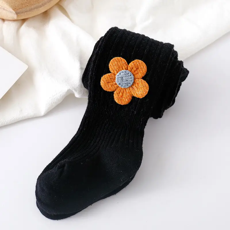 Baby Cotton Leggings Spring Fall Bunny Design Large - Image 4