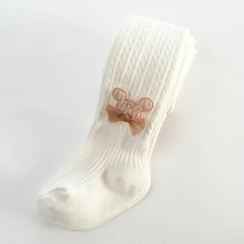 Baby Cotton Leggings Spring Fall Bunny Design Large - Image 5