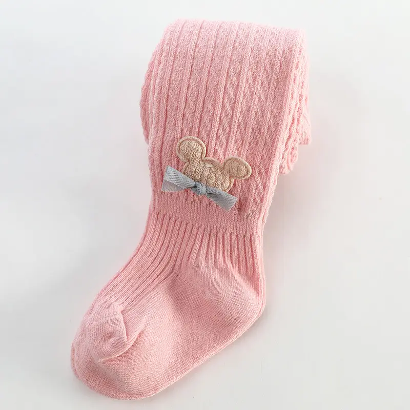 Baby Cotton Leggings Spring Fall Bunny Design Large - Image 7