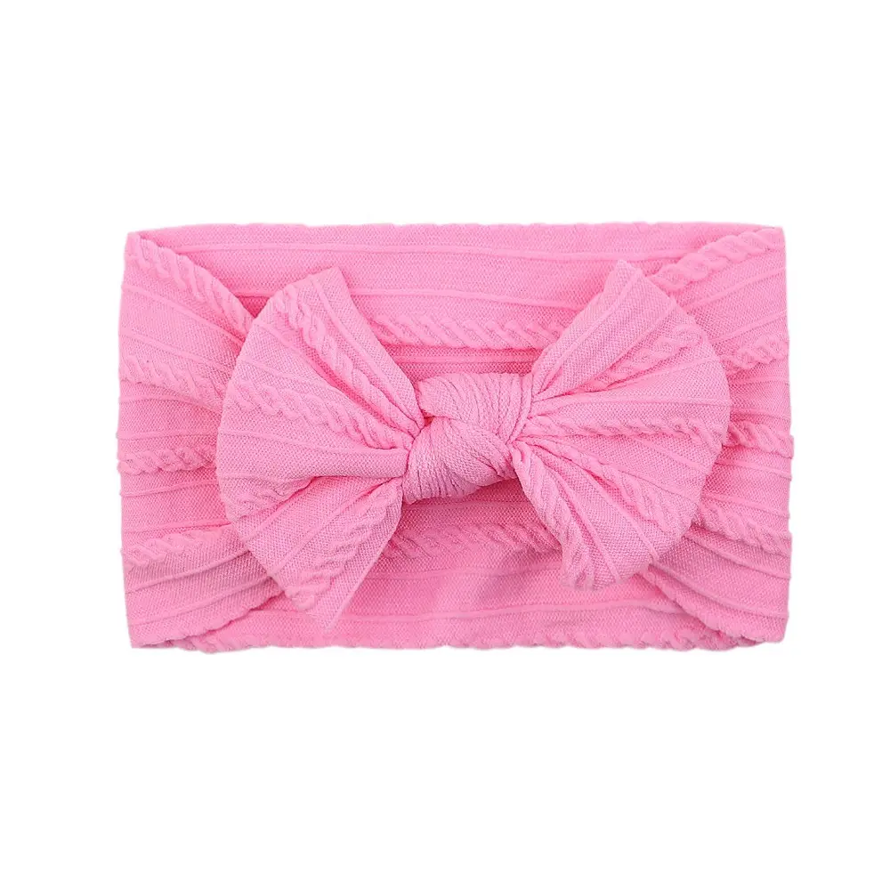 Brown Jacquard Bow Headscarf for Girls - Image 43