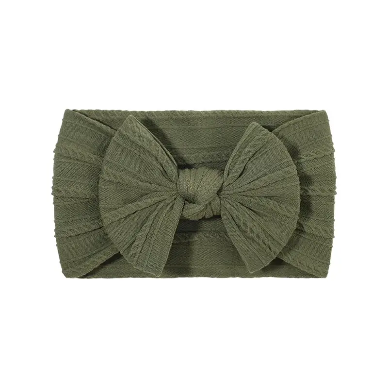 Brown Jacquard Bow Headscarf for Girls - Image 8